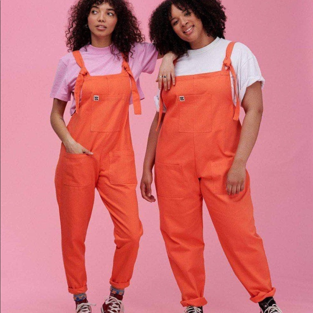 SOLD Lucy and Yak Atlas Dungarees Living Coral M30